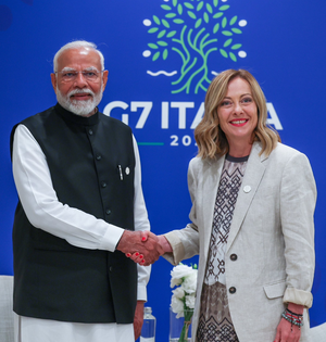 PM Modi holds bilateral talks with PMs of Italy, Japan on sidelines of G7 Summit | PM Modi holds bilateral talks with PMs of Italy, Japan on sidelines of G7 Summit PM Modi holds bilateral talks with PMs of Italy, Japan on sidelines of G7 Summit | PM Modi holds bilateral talks with PMs of Italy, Japan on sidelines of G7 Summit