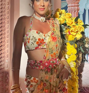 Nia Sharma dons floral look for Haldi sequence in ‘Suhagan Chudail' | Nia Sharma dons floral look for Haldi sequence in ‘Suhagan Chudail'