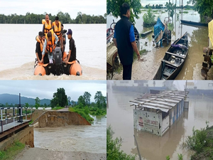 Flood situation deteriorates in Assam; death toll rises to 46, over 16L affected | Flood situation deteriorates in Assam; death toll rises to 46, over 16L affected Flood situation deteriorates in Assam; death toll rises to 46, over 16L affected | Flood situation deteriorates in Assam; death toll rises to 46, over 16L affected