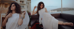 Taapsee channels her inner ‘shayar’ as she impresses in pristine white saree | Taapsee channels her inner ‘shayar’ as she impresses in pristine white saree Taapsee channels her inner ‘shayar’ as she impresses in pristine white saree | Taapsee channels her inner ‘shayar’ as she impresses in pristine white saree
