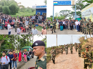 BSF on high alert along India-Bangladesh border | BSF on high alert along India-Bangladesh border BSF on high alert along India-Bangladesh border | BSF on high alert along India-Bangladesh border