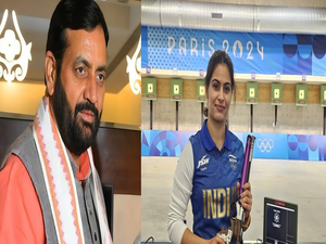 Haryana CM greets shooter Manu Bhaker for historic bronze | Haryana CM greets shooter Manu Bhaker for historic bronze Haryana CM greets shooter Manu Bhaker for historic bronze | Haryana CM greets shooter Manu Bhaker for historic bronze