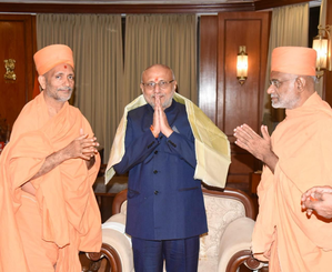 BAPS extends greetings to new Maharashtra Governor CP Radhakrishnan | BAPS extends greetings to new Maharashtra Governor CP Radhakrishnan BAPS extends greetings to new Maharashtra Governor CP Radhakrishnan | BAPS extends greetings to new Maharashtra Governor CP Radhakrishnan