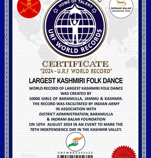 Baramulla youth create world record of largest-ever folk dance performance | Baramulla youth create world record of largest-ever folk dance performance