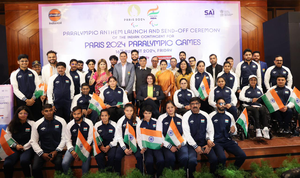 Largest-ever Indian contingent gets grand send-off for Paris 2024 Paralympics | Largest-ever Indian contingent gets grand send-off for Paris 2024 Paralympics Largest-ever Indian contingent gets grand send-off for Paris 2024 Paralympics | Largest-ever Indian contingent gets grand send-off for Paris 2024 Paralympics