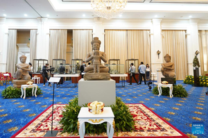 Cambodia celebrates return of 70 looted artefacts from abroad | Cambodia celebrates return of 70 looted artefacts from abroad Cambodia celebrates return of 70 looted artefacts from abroad | Cambodia celebrates return of 70 looted artefacts from abroad