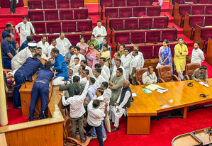 Odisha Assembly Speaker suspends 12 Cong leaders for 7 days over noisy protests | Odisha Assembly Speaker suspends 12 Cong leaders for 7 days over noisy protests Odisha Assembly Speaker suspends 12 Cong leaders for 7 days over noisy protests | Odisha Assembly Speaker suspends 12 Cong leaders for 7 days over noisy protests