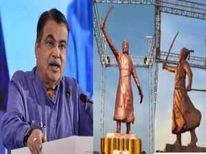 Shiv Sena endorses Nitin Gadkari's view on preventing Chhatrapati statue crash | Shiv Sena endorses Nitin Gadkari's view on preventing Chhatrapati statue crash Shiv Sena endorses Nitin Gadkari's view on preventing Chhatrapati statue crash | Shiv Sena endorses Nitin Gadkari's view on preventing Chhatrapati statue crash