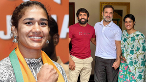Amid likelihood of Vinesh and Bajrang joining Cong, BJP's Babita Phogat says 'nation above everything' | Amid likelihood of Vinesh and Bajrang joining Cong, BJP's Babita Phogat says 'nation above everything' Amid likelihood of Vinesh and Bajrang joining Cong, BJP's Babita Phogat says 'nation above everything' | Amid likelihood of Vinesh and Bajrang joining Cong, BJP's Babita Phogat says 'nation above everything'