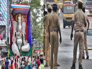 TN deploys 64,217 cops to maintain law and order during Ganesh Chaturthi festival | TN deploys 64,217 cops to maintain law and order during Ganesh Chaturthi festival TN deploys 64,217 cops to maintain law and order during Ganesh Chaturthi festival | TN deploys 64,217 cops to maintain law and order during Ganesh Chaturthi festival