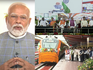 PM Modi in Jharkhand: Inaugurates projects worth Rs 21,000 crore, flags off 6 Vande Bharat trains | PM Modi in Jharkhand: Inaugurates projects worth Rs 21,000 crore, flags off 6 Vande Bharat trains PM Modi in Jharkhand: Inaugurates projects worth Rs 21,000 crore, flags off 6 Vande Bharat trains | PM Modi in Jharkhand: Inaugurates projects worth Rs 21,000 crore, flags off 6 Vande Bharat trains