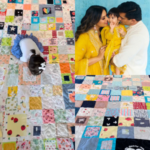 Bipasha Basu crafts a sentimental quilt for Devi from her cherished outfits | Bipasha Basu crafts a sentimental quilt for Devi from her cherished outfits Bipasha Basu crafts a sentimental quilt for Devi from her cherished outfits | Bipasha Basu crafts a sentimental quilt for Devi from her cherished outfits