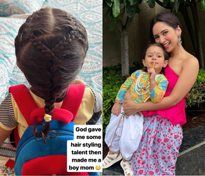 Dheeraj Dhoopar’s wife Vinny Arora tries her hairstyling talent on son | Dheeraj Dhoopar’s wife Vinny Arora tries her hairstyling talent on son Dheeraj Dhoopar’s wife Vinny Arora tries her hairstyling talent on son | Dheeraj Dhoopar’s wife Vinny Arora tries her hairstyling talent on son