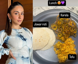 Rakul Preet dishes out health goals with 'jowar roti, karela & tofu' lunch on ‘De De Pyaar De 2’ set | Rakul Preet dishes out health goals with 'jowar roti, karela & tofu' lunch on ‘De De Pyaar De 2’ set Rakul Preet dishes out health goals with 'jowar roti, karela & tofu' lunch on ‘De De Pyaar De 2’ set | Rakul Preet dishes out health goals with 'jowar roti, karela & tofu' lunch on ‘De De Pyaar De 2’ set