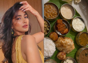 Pooja Hegde delights in a flavourful thali from South India | Pooja Hegde delights in a flavourful thali from South India Pooja Hegde delights in a flavourful thali from South India | Pooja Hegde delights in a flavourful thali from South India