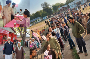 Turnout in J&K polls' final phase maintains momentum as enthusiastic voters throng booths, crosses 44.08 pc | Turnout in J&K polls' final phase maintains momentum as enthusiastic voters throng booths, crosses 44.08 pc Turnout in J&K polls' final phase maintains momentum as enthusiastic voters throng booths, crosses 44.08 pc | Turnout in J&K polls' final phase maintains momentum as enthusiastic voters throng booths, crosses 44.08 pc