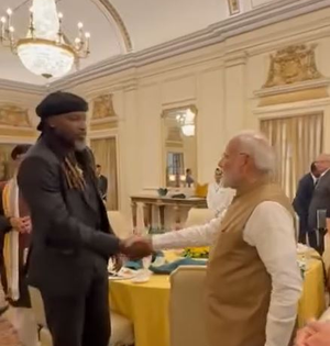Chris Gayle meets PM Modi during Jamaican PM Andrew Holness visit to India | Chris Gayle meets PM Modi during Jamaican PM Andrew Holness visit to India