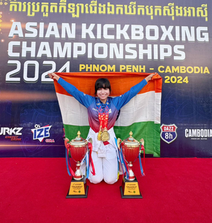 Shraddha wins two gold & two silver at Asian Kickboxing Championship | Shraddha wins two gold & two silver at Asian Kickboxing Championship Shraddha wins two gold & two silver at Asian Kickboxing Championship | Shraddha wins two gold & two silver at Asian Kickboxing Championship
