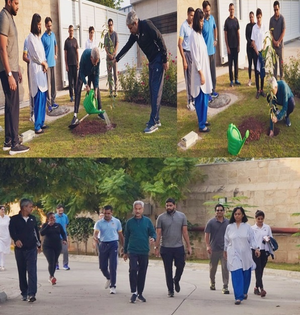 S Jaishankar takes a stroll at Indian High Commission in Pakistan, plants Arjuna sapling | S Jaishankar takes a stroll at Indian High Commission in Pakistan, plants Arjuna sapling