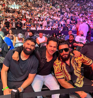 Varun Dhawan enjoys UFC night with his ‘boys’, Ranveer Singh, Aditya Roy Kapur | Varun Dhawan enjoys UFC night with his ‘boys’, Ranveer Singh, Aditya Roy Kapur Varun Dhawan enjoys UFC night with his ‘boys’, Ranveer Singh, Aditya Roy Kapur | Varun Dhawan enjoys UFC night with his ‘boys’, Ranveer Singh, Aditya Roy Kapur