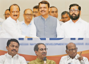 Maha polls: Mahayuti, MVA strive to weather friendly fights | Maha polls: Mahayuti, MVA strive to weather friendly fights Maha polls: Mahayuti, MVA strive to weather friendly fights | Maha polls: Mahayuti, MVA strive to weather friendly fights