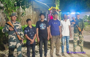 12 more Bangladeshi nationals apprehended in border areas of Meghalaya & Tripura | 12 more Bangladeshi nationals apprehended in border areas of Meghalaya & Tripura 12 more Bangladeshi nationals apprehended in border areas of Meghalaya & Tripura | 12 more Bangladeshi nationals apprehended in border areas of Meghalaya & Tripura