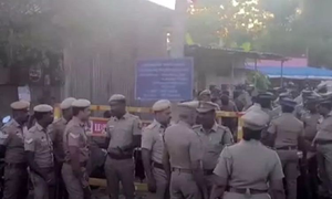 Heavy police deployment in TN's Madurai after protest against airport expansion | Heavy police deployment in TN's Madurai after protest against airport expansion Heavy police deployment in TN's Madurai after protest against airport expansion | Heavy police deployment in TN's Madurai after protest against airport expansion
