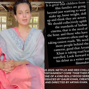 Kangana on Aryan Khan’s directorial debut: Good that he is taking road less travelled | Kangana on Aryan Khan’s directorial debut: Good that he is taking road less travelled Kangana on Aryan Khan’s directorial debut: Good that he is taking road less travelled | Kangana on Aryan Khan’s directorial debut: Good that he is taking road less travelled