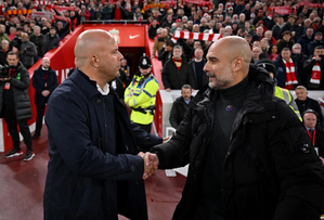 Arne Slot jokes about Man City's Premier League future amid 115 charges | Arne Slot jokes about Man City's Premier League future amid 115 charges Arne Slot jokes about Man City's Premier League future amid 115 charges | Arne Slot jokes about Man City's Premier League future amid 115 charges