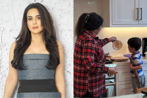 Preity Zinta shares pictures of son Jai making rotis with his grandmother | Preity Zinta shares pictures of son Jai making rotis with his grandmother Preity Zinta shares pictures of son Jai making rotis with his grandmother | Preity Zinta shares pictures of son Jai making rotis with his grandmother