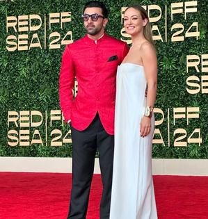 Ranbir Kapoor walks red carpet with actress Olivia Wilde at Red Sea Film Festival | Ranbir Kapoor walks red carpet with actress Olivia Wilde at Red Sea Film Festival Ranbir Kapoor walks red carpet with actress Olivia Wilde at Red Sea Film Festival | Ranbir Kapoor walks red carpet with actress Olivia Wilde at Red Sea Film Festival