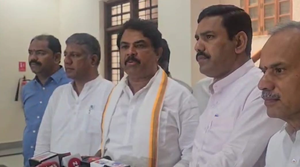 Waqf row: BJP walks out of Assembly demanding withdrawal of notification; Cong promises not touching farmers', temple lands | Waqf row: BJP walks out of Assembly demanding withdrawal of notification; Cong promises not touching farmers', temple lands Waqf row: BJP walks out of Assembly demanding withdrawal of notification; Cong promises not touching farmers', temple lands | Waqf row: BJP walks out of Assembly demanding withdrawal of notification; Cong promises not touching farmers', temple lands