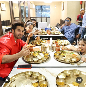 Varun Dhawan enjoys flavours of Gujarat with Wamiqa Gabbi | Varun Dhawan enjoys flavours of Gujarat with Wamiqa Gabbi
