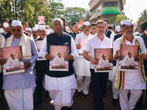 Bharat Jodo Yatra, Nyay Yatra thwarted BJP-RSS agenda of amending Constitution, says Kharge at Cong centenary session | Bharat Jodo Yatra, Nyay Yatra thwarted BJP-RSS agenda of amending Constitution, says Kharge at Cong centenary session Bharat Jodo Yatra, Nyay Yatra thwarted BJP-RSS agenda of amending Constitution, says Kharge at Cong centenary session | Bharat Jodo Yatra, Nyay Yatra thwarted BJP-RSS agenda of amending Constitution, says Kharge at Cong centenary session