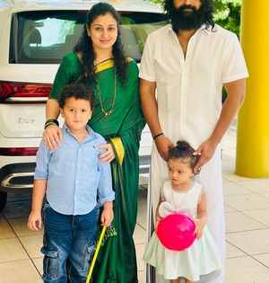 Rishab Shetty celebrates Makar Sankranti with family, shares pictures in traditional attires | Rishab Shetty celebrates Makar Sankranti with family, shares pictures in traditional attires Rishab Shetty celebrates Makar Sankranti with family, shares pictures in traditional attires | Rishab Shetty celebrates Makar Sankranti with family, shares pictures in traditional attires