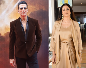 Akshay Kumar welcomes Tabu on ‘Bhooth Bangla’ sets with a hug | Akshay Kumar welcomes Tabu on ‘Bhooth Bangla’ sets with a hug Akshay Kumar welcomes Tabu on ‘Bhooth Bangla’ sets with a hug | Akshay Kumar welcomes Tabu on ‘Bhooth Bangla’ sets with a hug