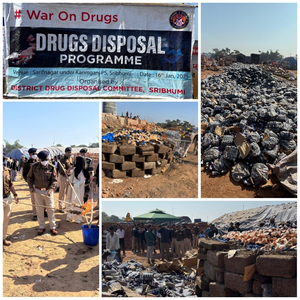 Cops destroy drugs valued at Rs 156.84 cr in Assam, 90k ganja plants in Tripura | Cops destroy drugs valued at Rs 156.84 cr in Assam, 90k ganja plants in Tripura Cops destroy drugs valued at Rs 156.84 cr in Assam, 90k ganja plants in Tripura | Cops destroy drugs valued at Rs 156.84 cr in Assam, 90k ganja plants in Tripura