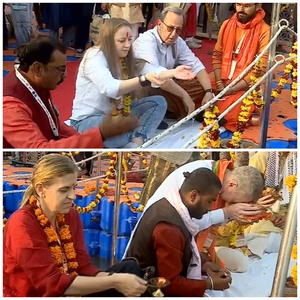 118-member foreign delegation takes sacred bath at Maha Kumbh, praises Indian culture | 118-member foreign delegation takes sacred bath at Maha Kumbh, praises Indian culture 118-member foreign delegation takes sacred bath at Maha Kumbh, praises Indian culture | 118-member foreign delegation takes sacred bath at Maha Kumbh, praises Indian culture
