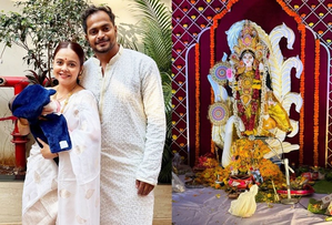 Devoleena Bhattacharjee celebrates first Saraswati puja with little 'Joy' | Devoleena Bhattacharjee celebrates first Saraswati puja with little 'Joy' Devoleena Bhattacharjee celebrates first Saraswati puja with little 'Joy' | Devoleena Bhattacharjee celebrates first Saraswati puja with little 'Joy'