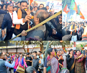 BJP leaders in Bihar celebrate party's victory in Delhi Assembly polls | BJP leaders in Bihar celebrate party's victory in Delhi Assembly polls BJP leaders in Bihar celebrate party's victory in Delhi Assembly polls | BJP leaders in Bihar celebrate party's victory in Delhi Assembly polls