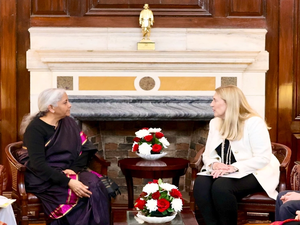 FM Sitharaman holds talks with top Swiss official to boost economic ties | FM Sitharaman holds talks with top Swiss official to boost economic ties FM Sitharaman holds talks with top Swiss official to boost economic ties | FM Sitharaman holds talks with top Swiss official to boost economic ties