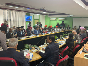 Fifth round talks end; protesting farmers, Centre to meet again on Feb 22 | Fifth round talks end; protesting farmers, Centre to meet again on Feb 22 Fifth round talks end; protesting farmers, Centre to meet again on Feb 22 | Fifth round talks end; protesting farmers, Centre to meet again on Feb 22