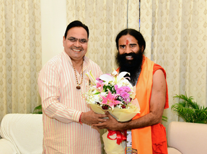 Rajasthan CM Bhajan Lal Sharma, Swami Ramdev discuss promoting Yoga & Ayurveda in the state | Rajasthan CM Bhajan Lal Sharma, Swami Ramdev discuss promoting Yoga & Ayurveda in the state