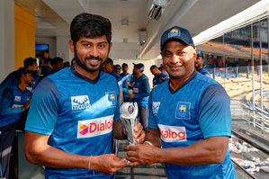 Jayasuriya presents ICC Men's Emerging Cricketer of the Year award to Kamindu Mendis | Jayasuriya presents ICC Men's Emerging Cricketer of the Year award to Kamindu Mendis Jayasuriya presents ICC Men's Emerging Cricketer of the Year award to Kamindu Mendis | Jayasuriya presents ICC Men's Emerging Cricketer of the Year award to Kamindu Mendis