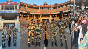 Sharvari witnesses the awe-inspiring Attari-Wagah border ceremony in Amritsar | Sharvari witnesses the awe-inspiring Attari-Wagah border ceremony in Amritsar