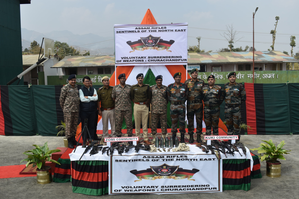 Return of looted arms, ammunition continues in Manipur after Governor's appeal | Return of looted arms, ammunition continues in Manipur after Governor's appeal Return of looted arms, ammunition continues in Manipur after Governor's appeal | Return of looted arms, ammunition continues in Manipur after Governor's appeal