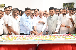 Yediyurappa turns 83, vows to bring BJP back to power in K’taka | Yediyurappa turns 83, vows to bring BJP back to power in K’taka Yediyurappa turns 83, vows to bring BJP back to power in K’taka | Yediyurappa turns 83, vows to bring BJP back to power in K’taka