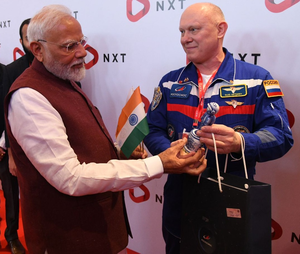 PM Modi meets Russian cosmonaut, hails historic space ties between both countries | PM Modi meets Russian cosmonaut, hails historic space ties between both countries PM Modi meets Russian cosmonaut, hails historic space ties between both countries | PM Modi meets Russian cosmonaut, hails historic space ties between both countries