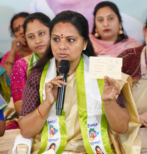 Kavitha launches postcard campaign over 'unkept promises' made to Telangana women | Kavitha launches postcard campaign over 'unkept promises' made to Telangana women Kavitha launches postcard campaign over 'unkept promises' made to Telangana women | Kavitha launches postcard campaign over 'unkept promises' made to Telangana women