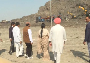 Delhi LG, CM plant bamboos at reclaimed patch of Bhalswa landfill | Delhi LG, CM plant bamboos at reclaimed patch of Bhalswa landfill Delhi LG, CM plant bamboos at reclaimed patch of Bhalswa landfill | Delhi LG, CM plant bamboos at reclaimed patch of Bhalswa landfill